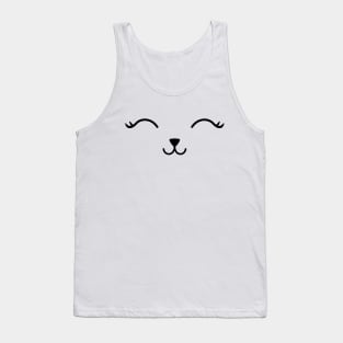 Cute Cat Smiling Face Tank Top